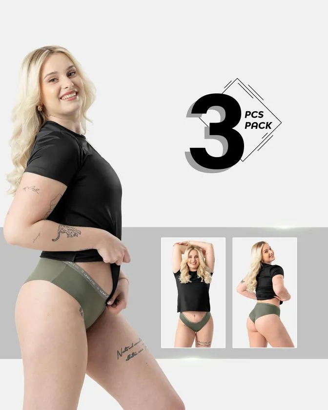 Ženske hipster gaćice od najlona i elastina - Pakiranje od 3