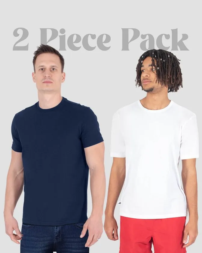 Majica s okruglim izrezom od mekane pamuka – Paket 2 kom.