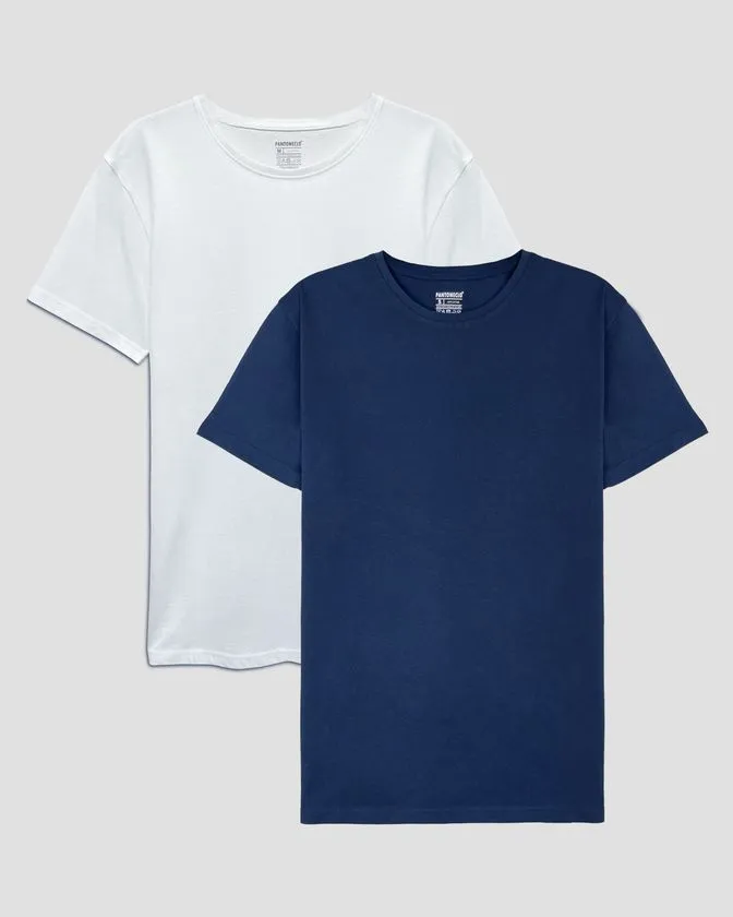 Majica s okruglim izrezom od mekane pamuka – Paket 2 kom.
