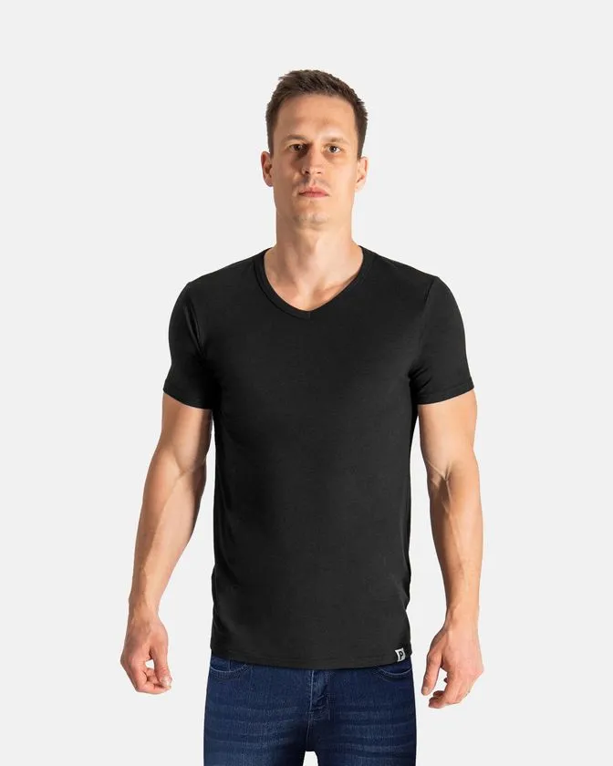 T-shirt s V-izrezom od bambusove viskoze