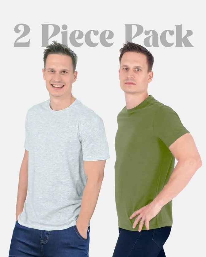 Majica s okruglim izrezom od mekane pamuka – Paket 2 kom.