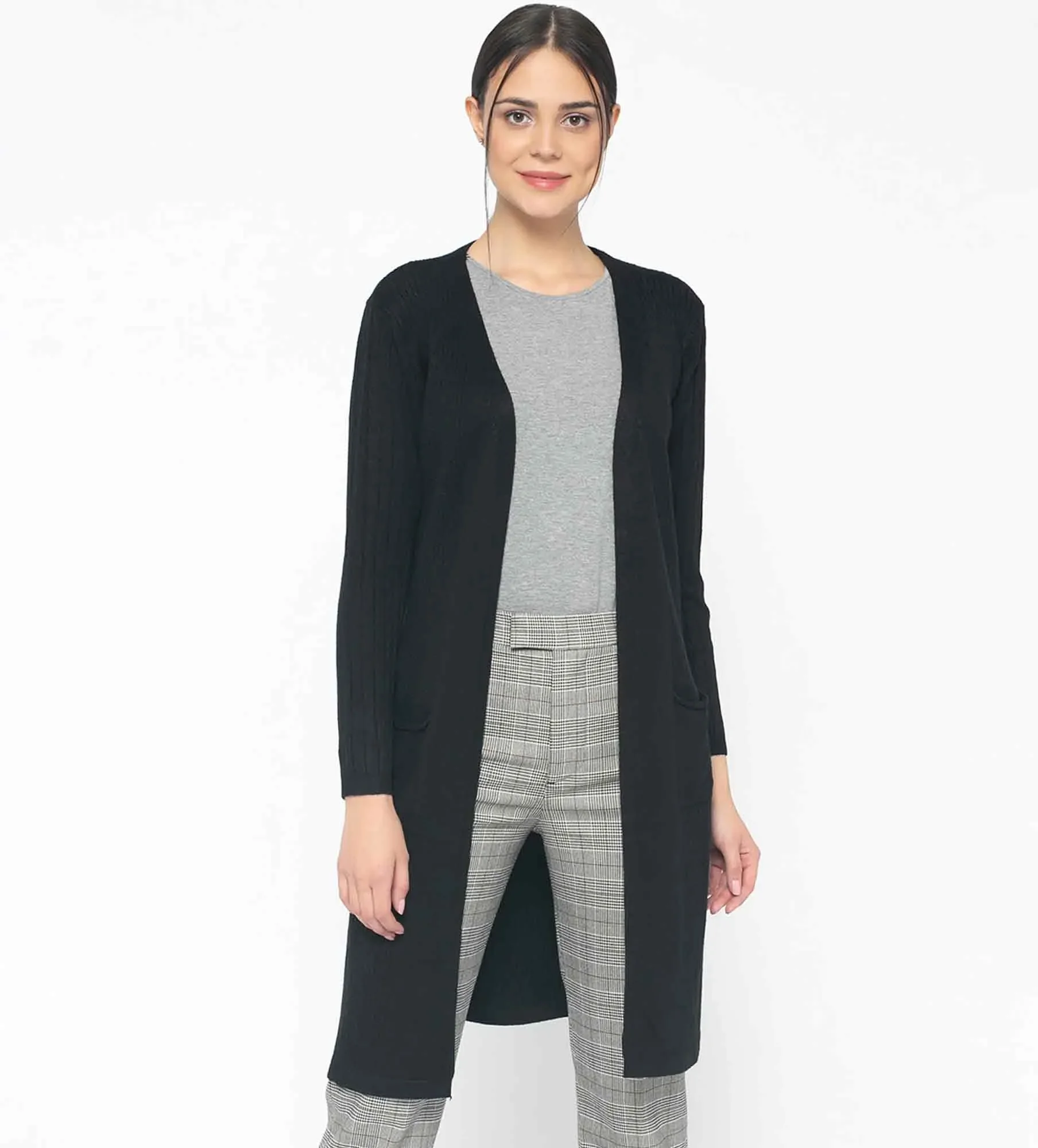 Women Long Line Cardigan